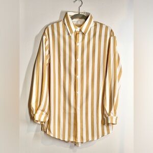 Striped Tan and White Women’s Shirt